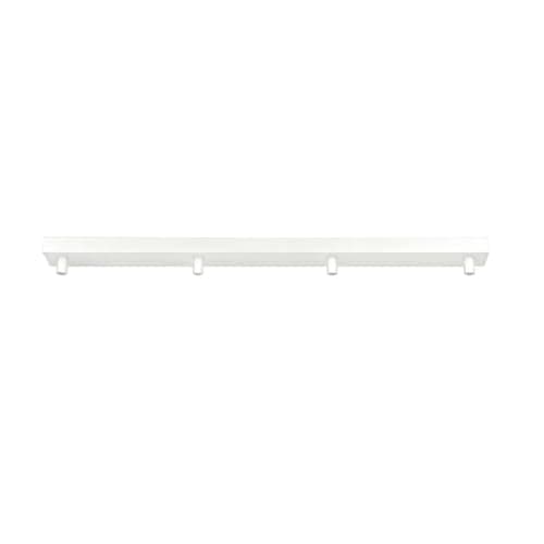 Image of AstrizLamp White 4 Way Ceiling Rose 60cm Rectangular 4 Hole Canopy Iron Finish Powder Chassis Multi Outle Pendant Light Fitting Plate Canopy Kit for Ceiling Lights, Hanging Fixture All Lamps