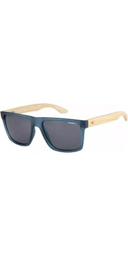 Image of O'NEILL Men's Polarized Sunglasses - Matte dark blue/Bamboo/Solid brown Lens - ONHARWOOD2.0-105P size 57-17-142 mm
