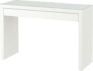 Image of ZRIZAURA Large Glass Top Dressing Table 120x41x78cm Modern Vanity Desk with Drawer Makeup Storage Console Table Bedroom Workspace Organiser