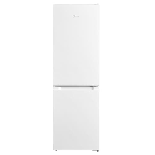 Image of Midea MDRB254FGE01 173L 70/30 Freestanding Fridge Freezer, 120L Fridge, 53L Freezer, Dual Cooling System, 4-Star Freezer Rating, LED Light, 47W x 56.6D x 150H cm, Ideal For Flat/Dorm/Office, White