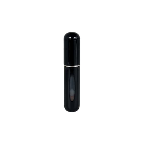 Image of Refillable Perfume Atomiser (5ml) - Portable Leak-Proof Travel Spray Bottles for Perfume, Aftershave, Gym and Essentials - Easy-to-Refill Durable Lightweight Minimalist Travel Size - 3328 (BLACK)