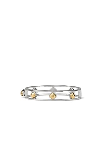 Image of Kate Spade New York Sculpted Spade Cut Out Bangle (Silver/Gold)