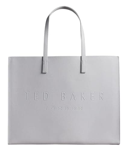 Image of Ted Baker shoulder bag Sukicon Crosshatch East West Icon Bag Lt - Grey light grey