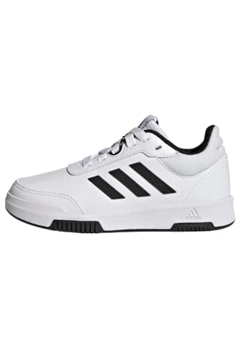 Image of adidas Unisex Kids Tensaur Sport Training Lace Shoes, Cloud White/Core Black/Core Black, 2 UK