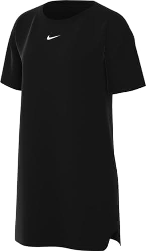 Image of NIKE Women's W NSW ESSNTL SS Dress TSHRT T-Shirt, Black/White, M