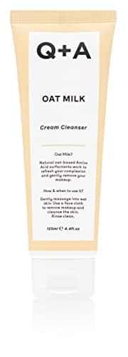 Image of Q+A Oat Milk Cream Cleanser, a Moisturising Face Cleanser Formulated with a Triple Blend of Oat Derived Ingredients to Gently Lift Makeup and Impurities, 125ml
