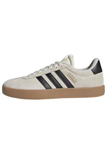 Image of adidas Women's VL Court 3.0 Shoes, Cream White/core Black/Gold met., 6.5 UK