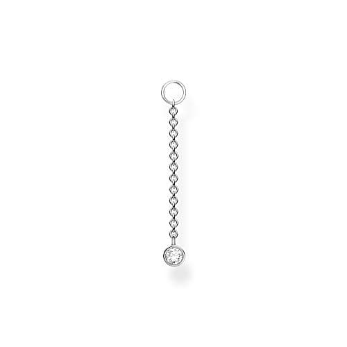 Image of Thomas Sabo single earring pendant white stone silver 925 sterling silver EP006-051-14
