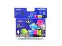 Image of Brother LC1000 Value Pack - 4-pack - black, yellow, cyan, magenta - original - blister - ink cartridge - for Brother DCP-130, 330, 350, 353, 540, 560, 750, 770, MFC-5460, 5860