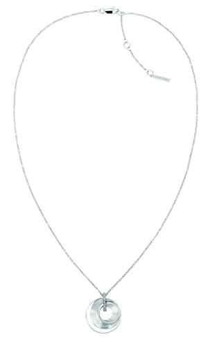 Image of Calvin Klein Women's PLAYFUL CIRCULAR SHIMMER Collection Pendant Necklace Embellished with Crystals - 35000157