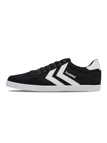 Image of hummel Unisex Slimmer Stadil Low Low-Top Sneakers, Black White Kh 63 512 2113, 9 UK