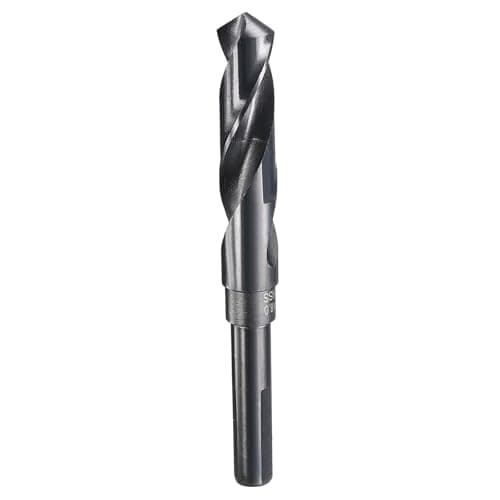 Image of sourcing map 18mm Drill Bit 1/2" Reduced Shank 3-Flat 4241 High Speed Steel Nitriding Black 118° for Soft Materials Wood Plastic Iron Copper Aluminum