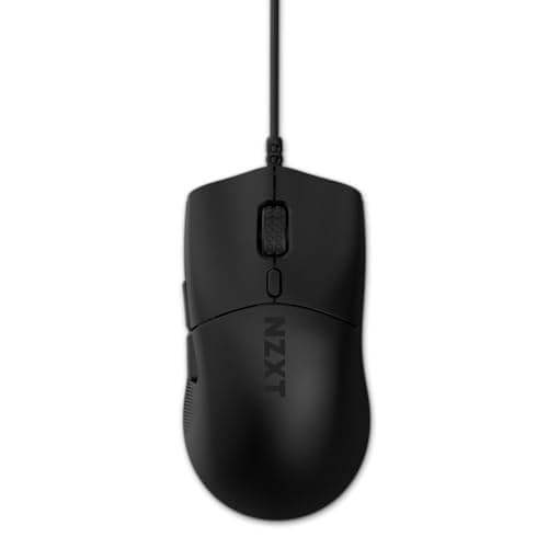 Image of NZXT Lift 2 Symm | Lightweight Symmetrical Wired Gaming Mouse | Lightweight 58 g Design | 8K Polling Rate | Optical Switches | 26K DPI Optical Sensor | 100% PTFE Feet | Black