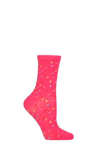 Image of SockShop Wildfeet Ladies Fun Novelty Food Shaped Gift Boxed Socks Gift Idea Size 4-8 Doughnut