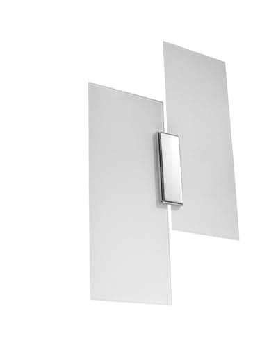 Image of Wall lamp LED Fabiano SL.0197 SOLLUX Modern Lighting Sconce White Chrom E27 2-Light Glass & Metal Square for The Kitchen and The Bedroom