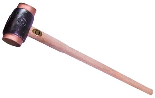 Image of Thor's Hammer with Copper Inlay, Wooden Handle