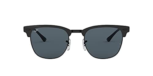 Image of Ray-Ban Unisex's 0RB3716 186/R5 51 Sunglasses, Shiny Black Top Matte/Blue