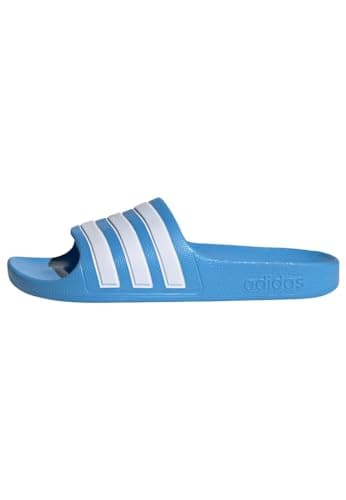 Image of adidas Unisex Kids Adilette Aqua Slides Kids, Blue Burst/Cloud White/Blue Burst, 5 UK