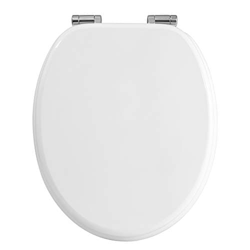 Image of WOLTU Wooden Toilet Seat, Soft Close WC Seat with Strong Hinge Ideal for Standard Toilet