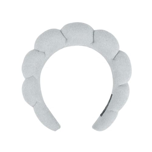 Image of DRESHOW Spa Headband for Women Sponge Headband for Washing Face Clouds Soft Terry Cloth Makeup Skincare Headbands