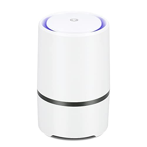 Image of MELEDEN Air Purifier for Home with True HEPA Filters,Low Noise Portable Air Purifiers with Night Light,Desktop USB Air Cleaner (White)