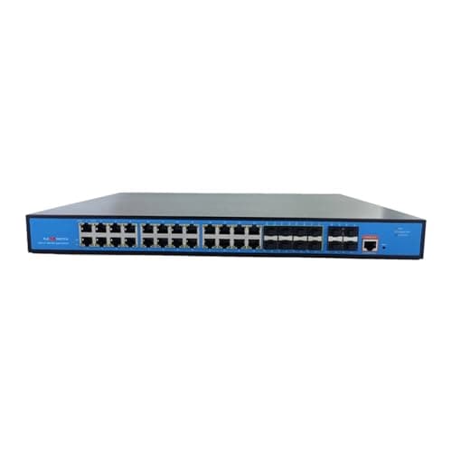 Image of SAEVVCJWW Network managed POE switch 24 10/100/1000M port Layer 3 Gigabit Ethernet switch with 8 SFP slots and 4 10G uplink SFP+ fiber optic slots