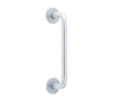 Image of KOOPLES HARDWARE 19mm Aluminium D Shape Door Pull Handle with Rose Fixing – SAA Finish (225x19mm)