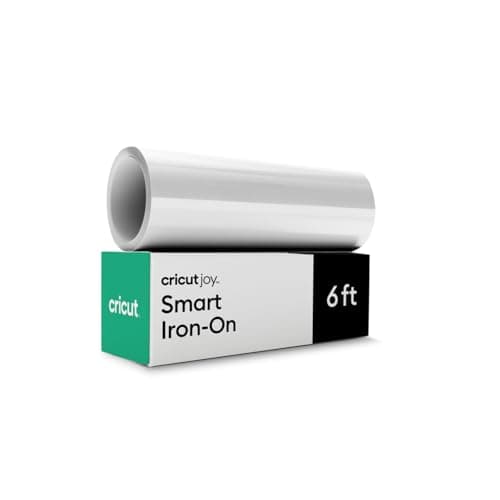 Image of Cricut Joy Smart HTV Heat Transfer Vinyl | White | 1.8 m | HTV Heat Transfer Roll | Iron-On Vinyl for Fabric & T-Shirts | Compatible with All Cutting Machines