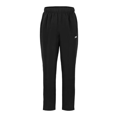 Image of Slazenger Mens Open Hem Woven Sweatpants Jogging Bottoms Joggers Sport Pants Black L