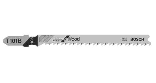 Image of Bosch 5x T 101 B Clean for Wood Jigsaw Blade (for Softwood, Plywood, Length 100 mm, Professional Accessory Jigsaw)