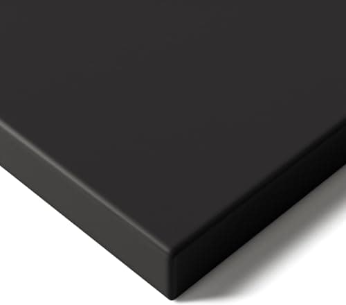 Image of Desktronic Table Top 160 x 80 cm Desk Top - Perfect for Height-Adjustable Desks, Dining Tables and More - Made in Europe - 25 mm Sturdy Table Top Durable (Black)