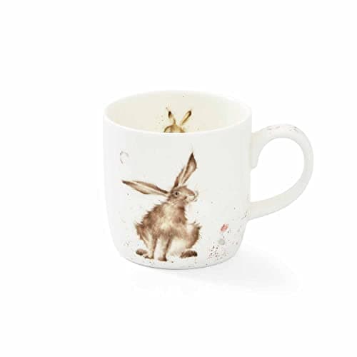 Image of Portmeirion Home & Gifts Bone China MMKE5629-XS Good Day (Hare) Single Mug, Multi Coloured, 0.31l