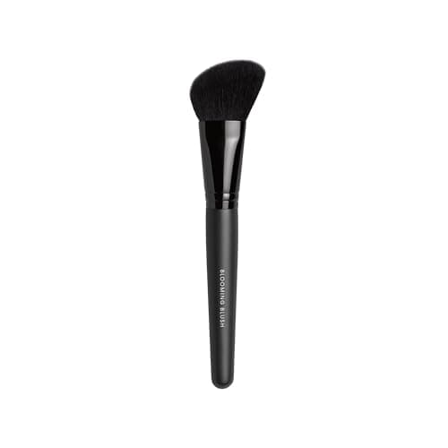 Image of bareMinerals Blooming Makeup Blush Brush - Angled for Blushes + Bronzers, Blend Loose + Pressed Powders, Synthetic Fibers, Vegan