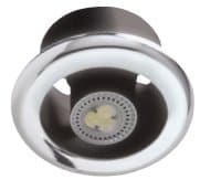 Image of Manrose Primeline LEDSLKTC 4 inch (100mm) Part L Compliant LED Inline Showerlight Fan with Chrome Bezel & Timer Over-Run (LEDSLKTC)