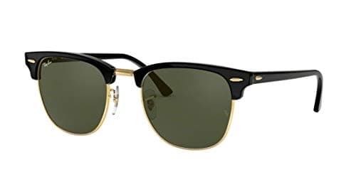 Image of Ray-Ban 3016 W0365 Black 3016 Clubmaster Retro Sunglasses Driving Lens Category 3 Size Large 51Mm