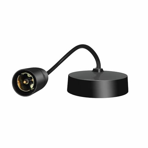 Image of Caldarax Ceiling Pendant Light Fitting, B22 Lamp Holder, 6”(150mm), Black Plastic Light Bulb Holder, Ceiling Rose for Kitchen Island Living Room Bedroom Dinning Room Lightings