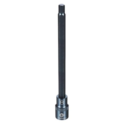 Image of sourcing map 1/2" Drive Impact Hex Bit Socket H8 (8mm) Metric 8" Length S2 Steel 6-Point Sockets for Power Drill Drivers Adapter, Blue