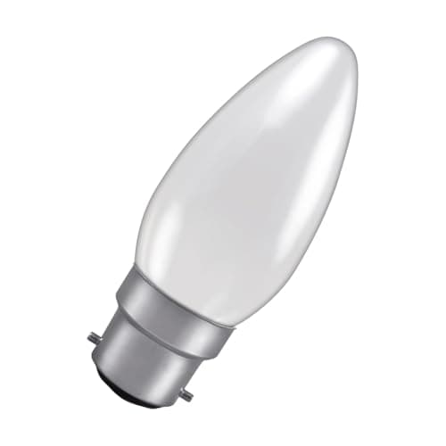 Image of sel#42 - B22d 25W Candle Opal ( White ) Bayonet Cap ( BC ) Bulb