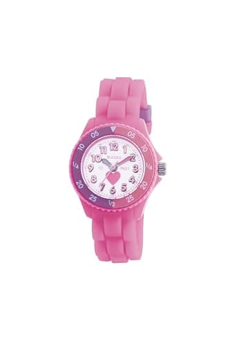Image of Tikkers Kids Time Teacher Pink Rubber/Silicone Strap Watch TK0003 Heart Design