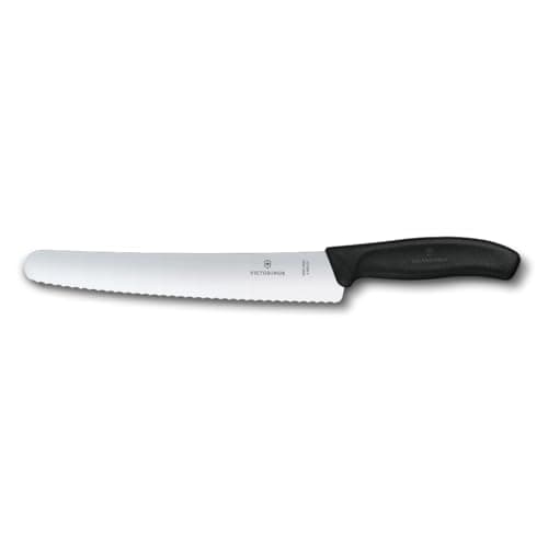 Image of Victorinox Swiss Classic, Pastry Knife, Extra Sharp Blade, Wavy Edge, 22 cm, Stainless Steel, Black