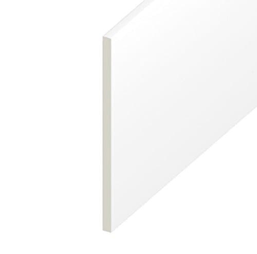 Image of Upvc Flat Plastic Board White Gloss - 100mm Wide x 1 Metre Long