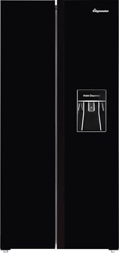Image of Fridgemaster MS83430DEB Non-Plumbed Total No Frost American Fridge Freezer - Black - E Rated