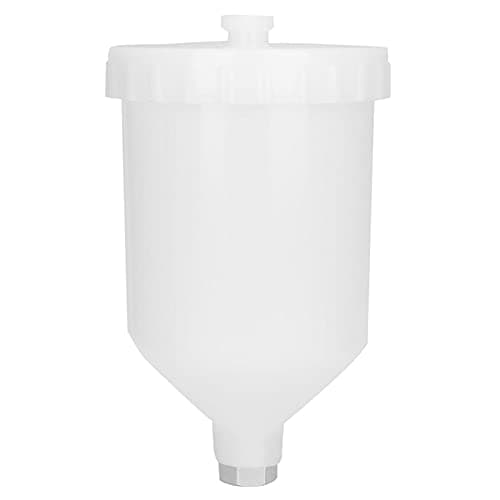 Image of Paint Spray Gun Gravity Air Paint Spray Gun Pots 600ml Spray Gun Pot Plastic Stainless Steel Threaded Connector Hand Tool Accessory