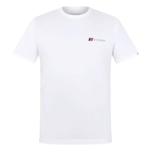Image of Berghaus Men's Class Logo T-Shirt | 100% Cotton Non-Technical T-Shirt, Pure White, 3XL