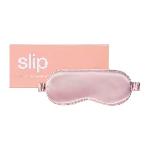 Image of Slip Silk Pink Sleep Mask - 100% Pure Mulberry 22 Momme Slipsilk Eye Mask - Comfortable Sleeping Mask with Elastic Band + Pure Silk Filler and Internal Liner - One Size