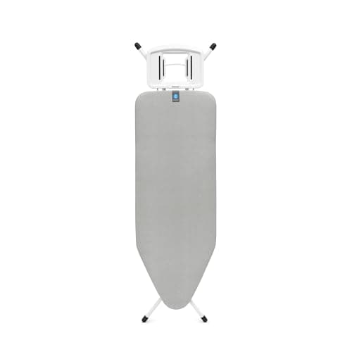Image of Brabantia Ironing Board C, 124x45cm - Metallised | 100% Fairtrade Cotton | Stable & Large Ironing Board | Foldable with Adjustable Height & Solid Steam Iron Rest | Fairtrade & C2C Certified