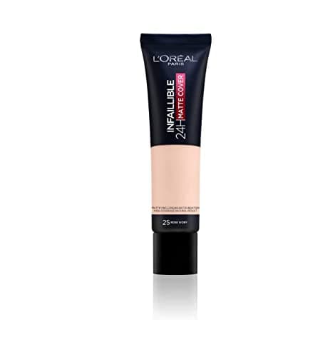 Image of 2 x New L'Oreal Infallible 24H Matte Cover Foundation 30ml - 25 Rose Ivory