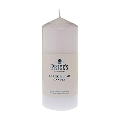 Image of Price's Candles - 6" White Pillar Candles - Quality White Wax - Smokeless Burn - Unscented - Slow Burning - Non-Drip - Multi-Purpose - Ideal for All Occasions