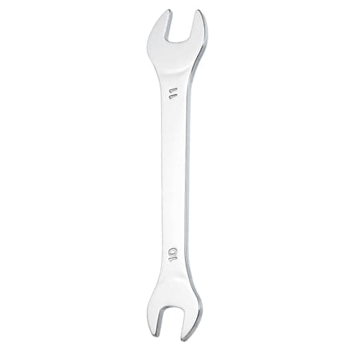Image of sourcing map Super Thin Open End spanners Metric, 10mm x 11mm, Slim Chrome-Vanadium Steel Wrench Tool for Tight Spaces Repair