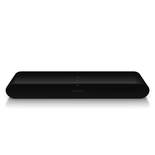 Image of Sonos Ray Soundbar - All-in-one compact and sleek soundbar with Blockbuster sound for movies, gaming and wifi music streaming, compatible App and Apple AirPlay, in black